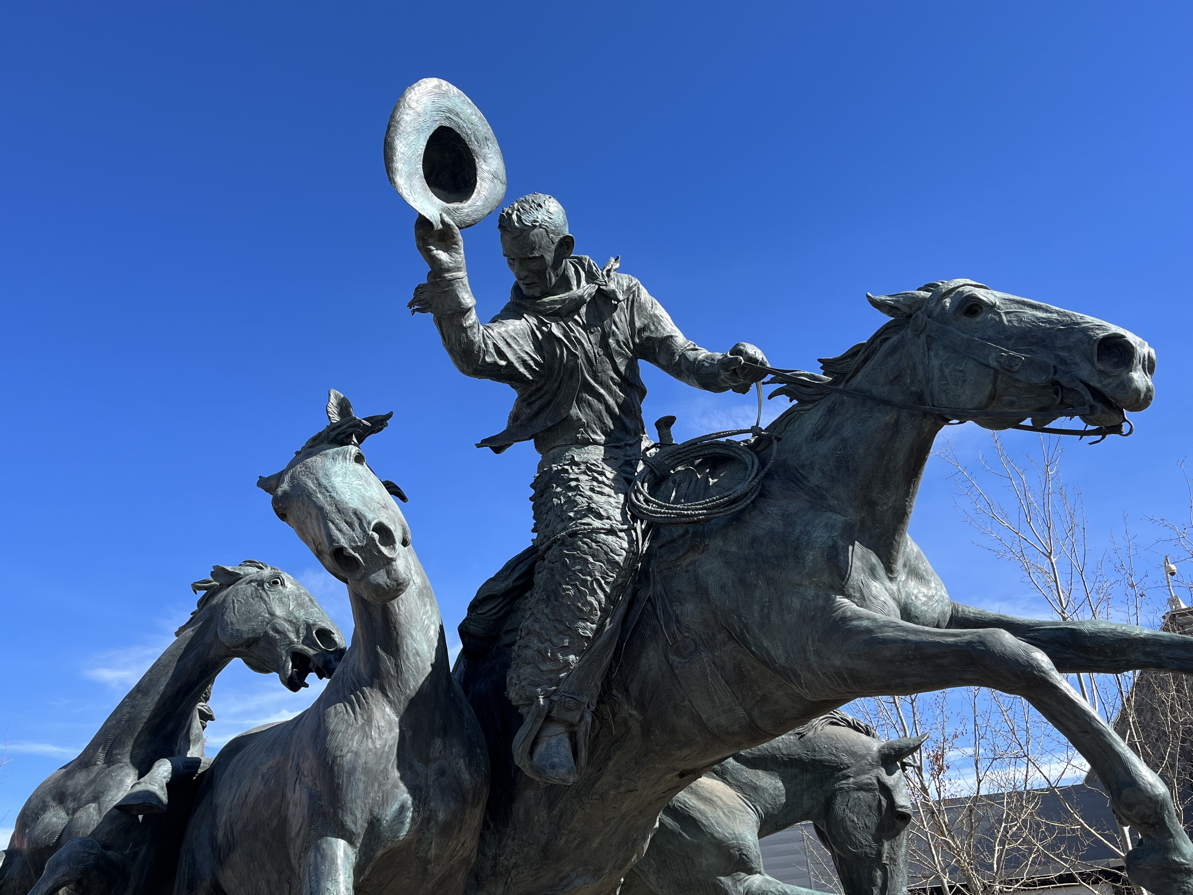 Calgary, Saddledome, explore, Stampede, park, sculpture, cowboy, horses
