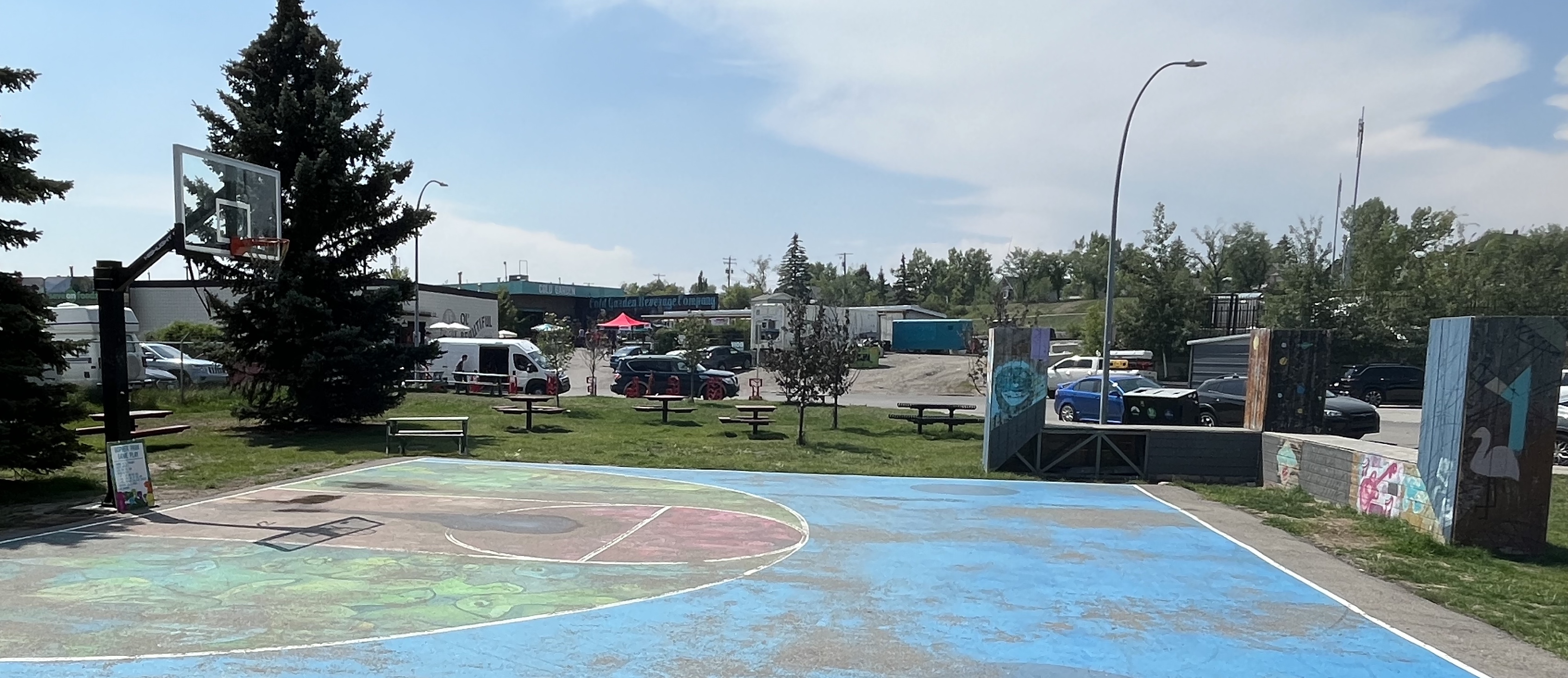 Calgary, basketball, outdoor, court, best, public, art, explore, active, lifestyle, urban