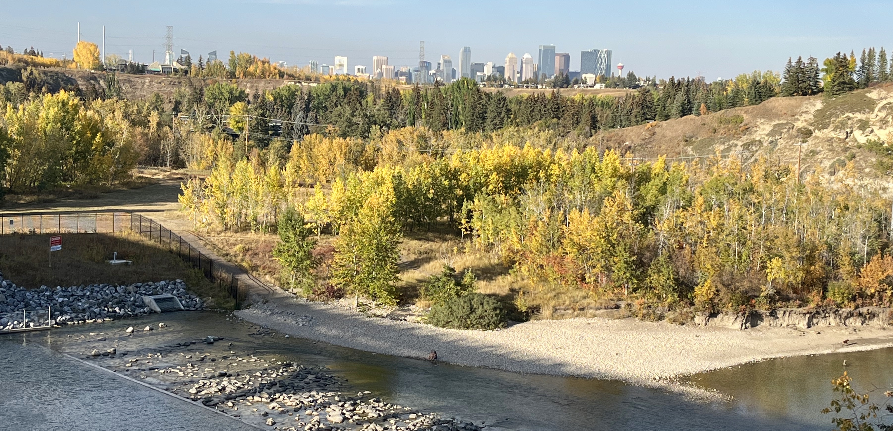 explore, urban, reservoir, Elbow River, Calgary, bike, walk, hike